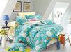 Tache Cotton Butterfly Wonderland  Foral Colorful Cotton Blue Girly Duvet Set - DaDa Bedding Collection