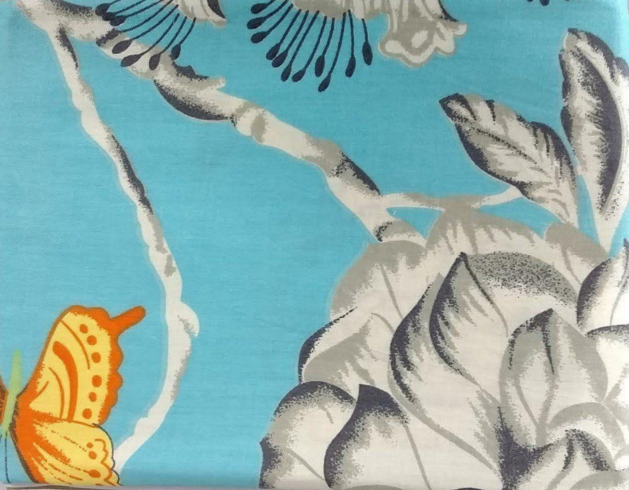 Tache Cotton Butterfly Wonderland  Foral Colorful Cotton Blue Girly Duvet Set - DaDa Bedding Collection