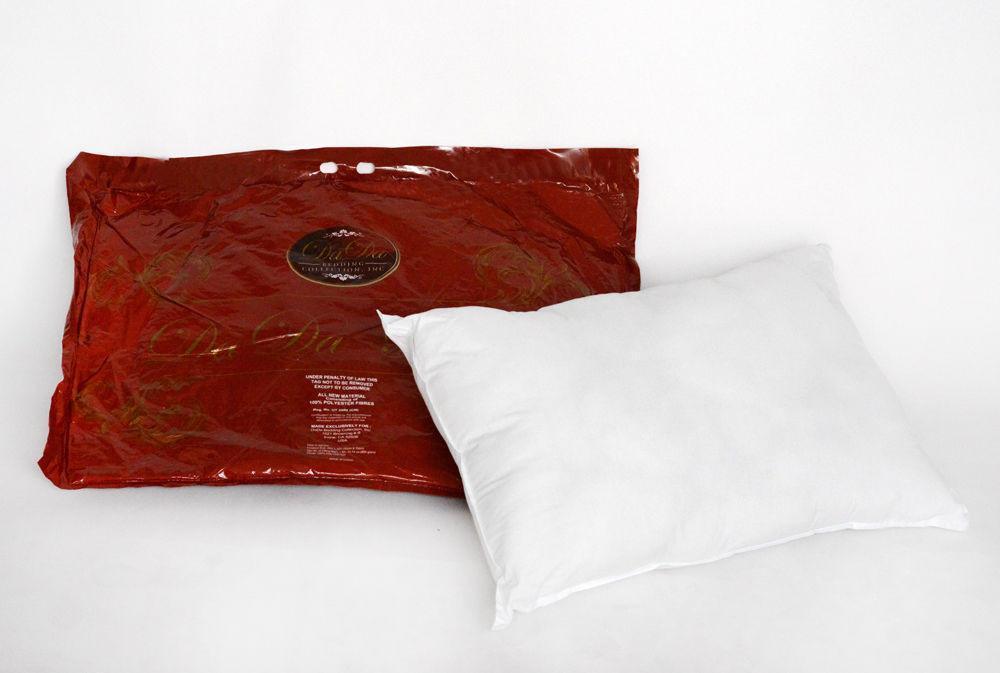 DaDa Bedding Dreamland Pillow Insert Filling - Solid White - Standard 20" x 28" - 1-Piece - DaDa Bedding Collection