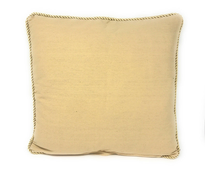 DaDa Bedding Set of 2-Pieces Yellow Apricot Fruits Elegant Tapestry Throw Pillow Covers w/ Inserts - 18" x 18" - DaDa Bedding Collection