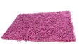DaDa Bedding Fuchsia Magenta Pink Shaggy Soft Chenille Noodle Carpet Rug Bath Mat - DaDa Bedding Collection