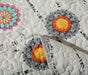 DaDa Bedding Bohemian Constellations Sun & Stars Colorful Grey Quilted Bedspread Set (KBJ1631) - DaDa Bedding Collection
