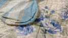 DaDa Bedding Camellia Classic Floral Spring Yellow & Blue Striped Quilted Bedspread Set (DXJ101491) - DaDa Bedding Collection
