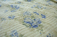 DaDa Bedding Camellia Classic Floral Spring Yellow & Blue Striped Quilted Bedspread Set (DXJ101491) - DaDa Bedding Collection