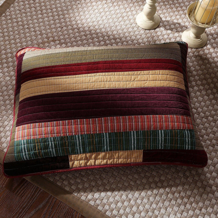 DaDa Bedding Classical Warm Desert Sands Cotton Velveteen Patchwork Bedspread Set (JHW-577) - DaDa Bedding Collection