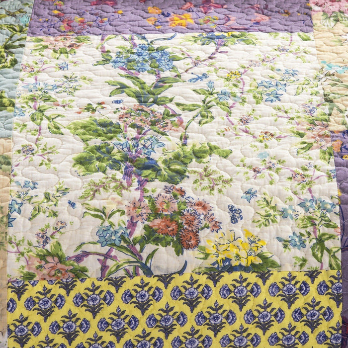 DaDa Bedding Frosted Pastel Gardenia Bohemian Cotton Patchwork Bedspread Set (JHW-604) - DaDa Bedding Collection