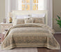 DaDa Bedding Paisley Paradise Bohemian Olive Green Cotton Bedspread Set (DXJ101873) - DaDa Bedding Collection