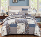 DaDa Bedding Quiet Country Farmhouse Real Patchwork Cotton Bedspread Set (JHW-675) - DaDa Bedding Collection