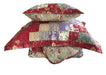 DaDa Bedding Square Forest Floral Cotton Patchwork Quilt Bedspread Set, King, 5 PCS (DXJ101114) - DaDa Bedding Collection