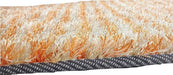 DaDa Bedding Shaggy Soft Rectangle Door Mat Carpet Rug - 20" x 32", Striped Orange & Cream - DaDa Bedding Collection