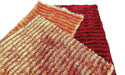 DaDa Bedding Shaggy Soft Rectangle Door Mat Carpet Rug - 20" x 32", Striped Orange & Cream - DaDa Bedding Collection