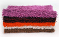 DaDa Bedding Solid Clementine Orange Chenille Cotton Mat Rug - DaDa Bedding Collection