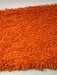 DaDa Bedding Solid Clementine Orange Chenille Cotton Mat Rug - DaDa Bedding Collection