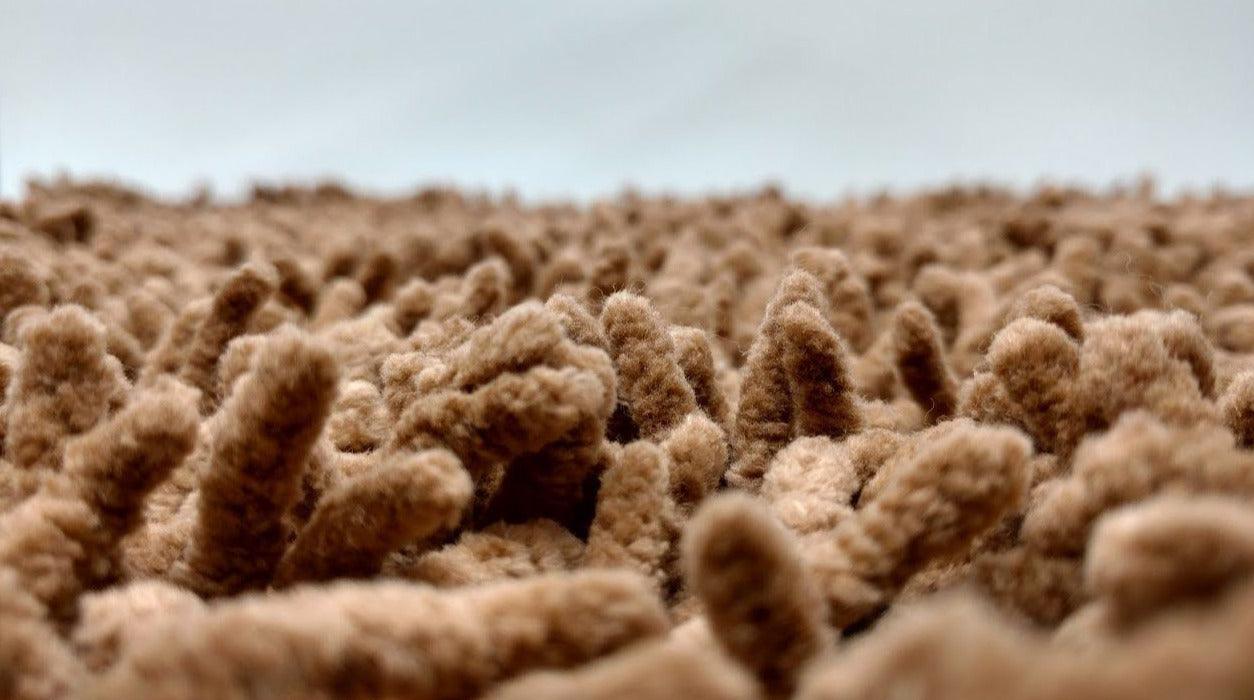 DaDa Bedding Coffee Brown Shaggy Soft Chenille Noodle Carpet Rug Bath Mat - DaDa Bedding Collection