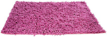 DaDa Bedding Fuchsia Magenta Pink Shaggy Soft Chenille Noodle Carpet Rug Bath Mat - DaDa Bedding Collection