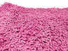 DaDa Bedding Fuchsia Magenta Pink Shaggy Soft Chenille Noodle Carpet Rug Bath Mat - DaDa Bedding Collection