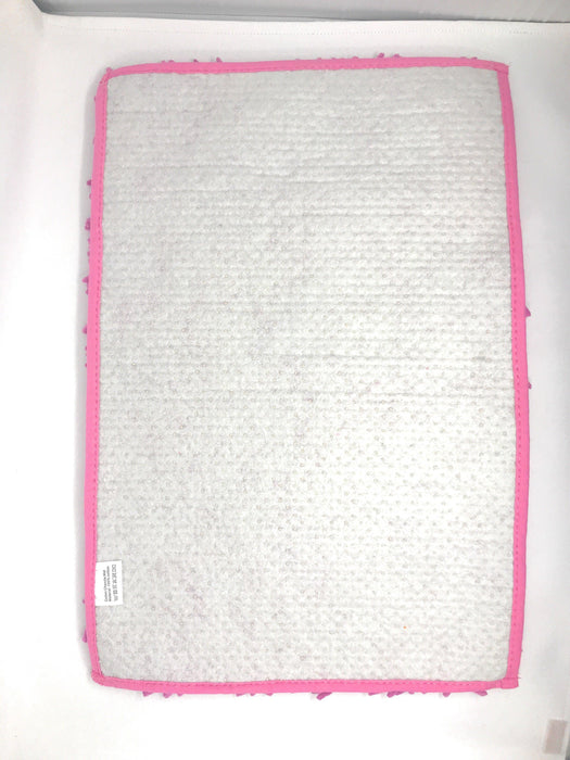 DaDa Bedding Fuchsia Magenta Pink Shaggy Soft Chenille Noodle Carpet Rug Bath Mat - DaDa Bedding Collection