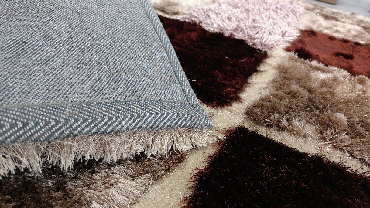 DaDa Bedding Soft Plush 3-D Checkered Squares Mosaic Coffee Brown Area Rug - 55" x 78" - DaDa Bedding Collection