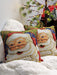 DaDa Bedding Naughty or Nice Santa Claus Christmas Woven Tapestry Throw Pillow Cover - 16" x 16" - DaDa Bedding Collection