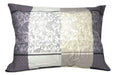 DaDa Bedding Elegant Grey Floral Paisley Pillow Cases - Queen 20" x 30" - 2 Pieces (8222) - DaDa Bedding Collection