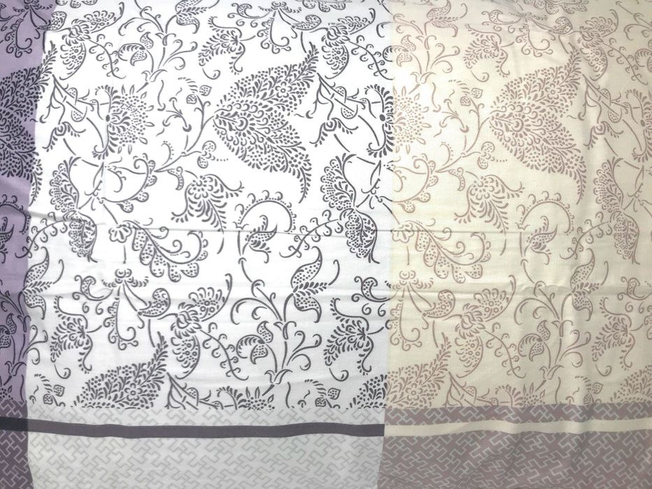 DaDa Bedding Elegant Grey Floral Paisley Pillow Cases - Queen 20" x 30" - 2 Pieces (8222) - DaDa Bedding Collection
