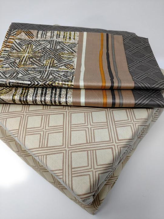 DaDa Bedding Geometric Striped Multi-Color Fitted Sheet & Pillow Cases Set (FTS8279) - DaDa Bedding Collection