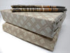 DaDa Bedding Geometric Striped Tan Brown Multi-Color Fitted + Flat Sheet & Pillow Cases Set (FSFS8279) - DaDa Bedding Collection