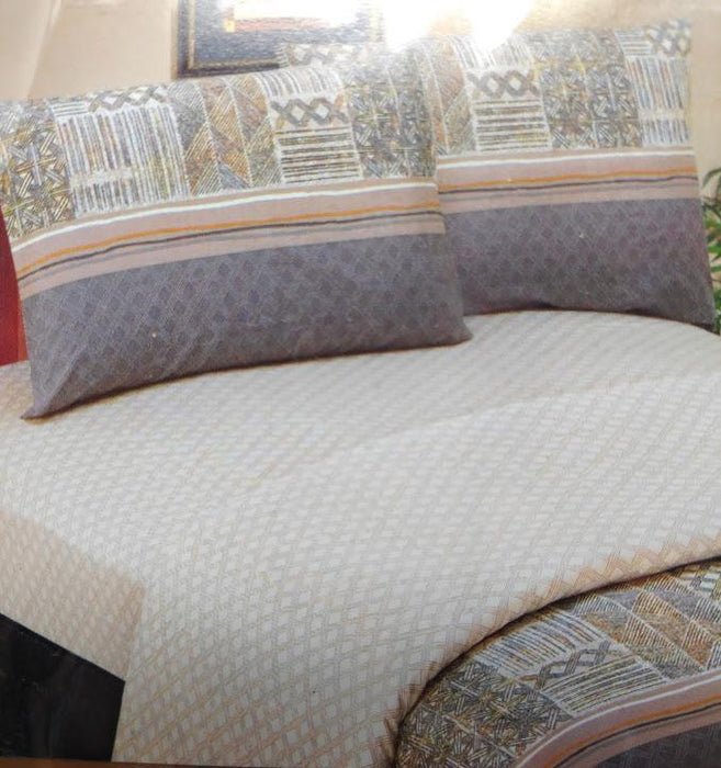 DaDa Bedding Geometric Striped Multi-Color Flat Sheet & Pillow Cases Set (FS8279) - DaDa Bedding Collection