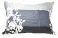 DaDa Bedding Navy Blue Floral Striped Fitted + Flat Sheets & Pillow Cases Set (FSFS8153) - DaDa Bedding Collection