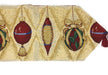 DaDa Bedding Set of 8 Pieces Elegant Christmas Ornaments Table Tapestry - 4 Placemats, 2 Table Runners, 2 Throw Pillow Covers (6139) - DaDa Bedding Collection