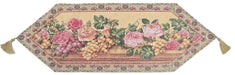 DaDa Bedding Set of 3-Pieces - Romantic Parade of Fruit & Roses Vintage Tapestry Dining Table Runners (14426) - DaDa Bedding Collection