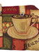 DaDa Bedding Smell of Coffee Cup Latte Java Brown Tapestry Table Runner Cloth (9912) - DaDa Bedding Collection