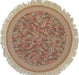 DaDa Bedding Wildflower Wonderland Round Floral Beige Tapestry Table Cloth (3100) - DaDa Bedding Collection