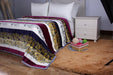 DaDa Bedding Botanical Floral Striped Carnations Mink Flannel Fleece Throw Blanket (XY9829) - DaDa Bedding Collection