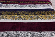 DaDa Bedding Botanical Floral Striped Carnations Mink Flannel Fleece Throw Blanket (XY9829) - DaDa Bedding Collection