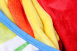 DaDa Bedding Colorful Striped Rainbow Reversible Plush Luxe Flannel Fleece Throw Blanket (XY9867) - DaDa Bedding Collection