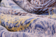 DaDa Bedding Swirly Navy Blue Lagoon Abstract Mink Flannel Fleece Throw Blanket (XY9897) - DaDa Bedding Collection