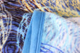 DaDa Bedding Swirly Navy Blue Lagoon Abstract Mink Flannel Fleece Throw Blanket (XY9897) - DaDa Bedding Collection