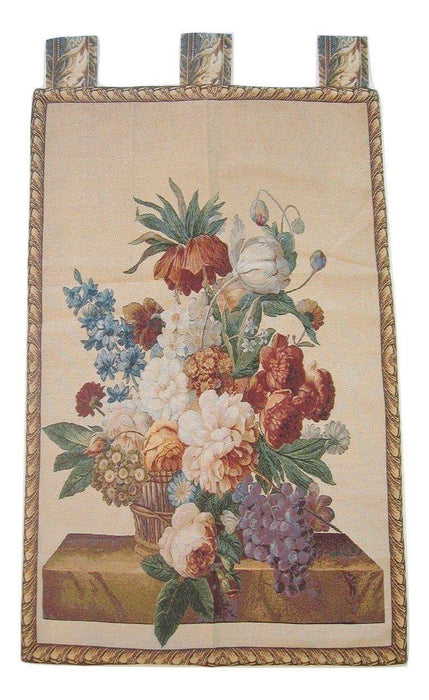 DaDa Bedding Spring Harvest Elegant Botanical Baroque Woven Tapestry Wall Hanging - 28" x 43" - DaDa Bedding Collection