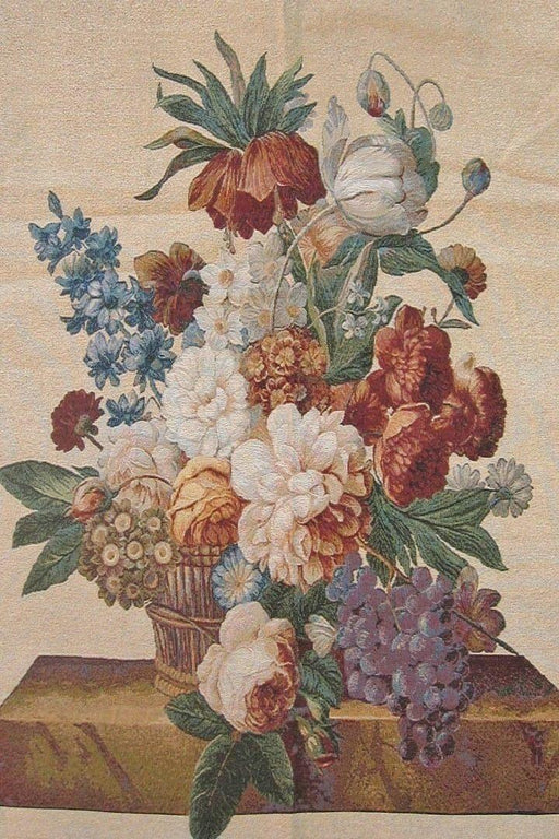 DaDa Bedding Spring Harvest Elegant Botanical Baroque Woven Tapestry Wall Hanging - 28" x 43" - DaDa Bedding Collection