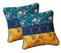 DaDa Bedding Set of 2 Bohemian Patchwork WildFlowers Floral Gardenia Throw Pillow Covers, 18" x 18" (JHW886) - DaDa Bedding Collection